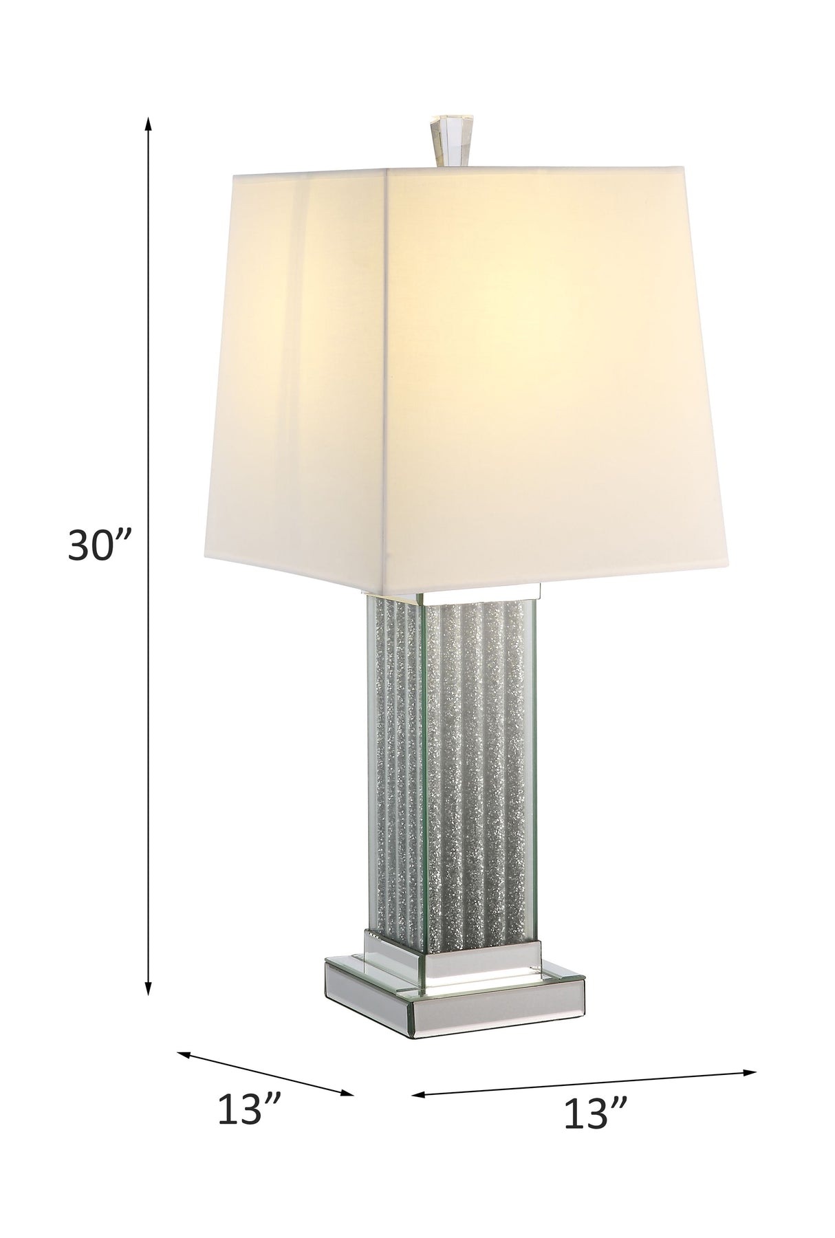 Noralie Mirrored & Faux Stones Table Lamp