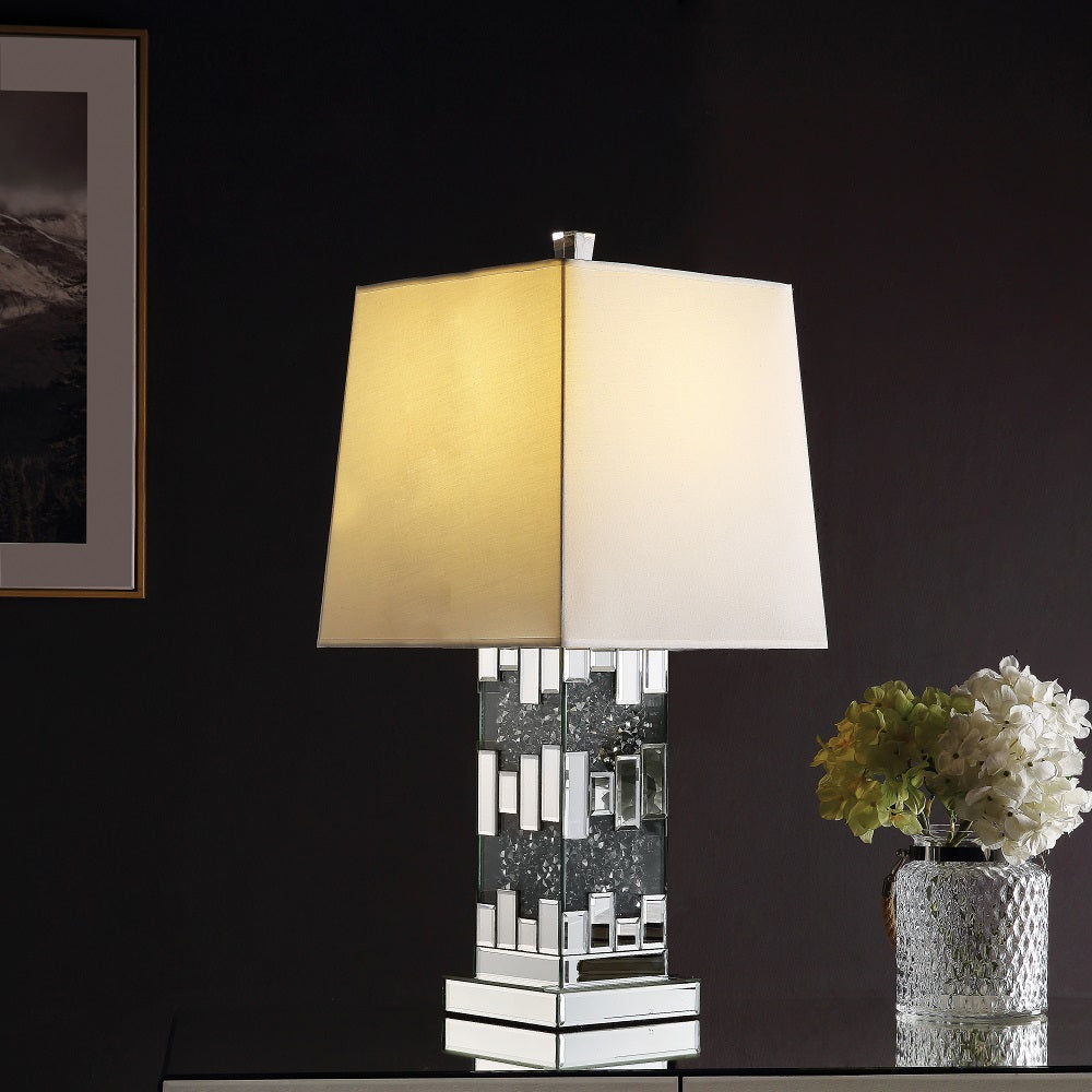 Noralie Mirrored & Faux Diamonds Table Lamp