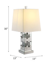 Noralie Mirrored & Faux Diamonds Table Lamp