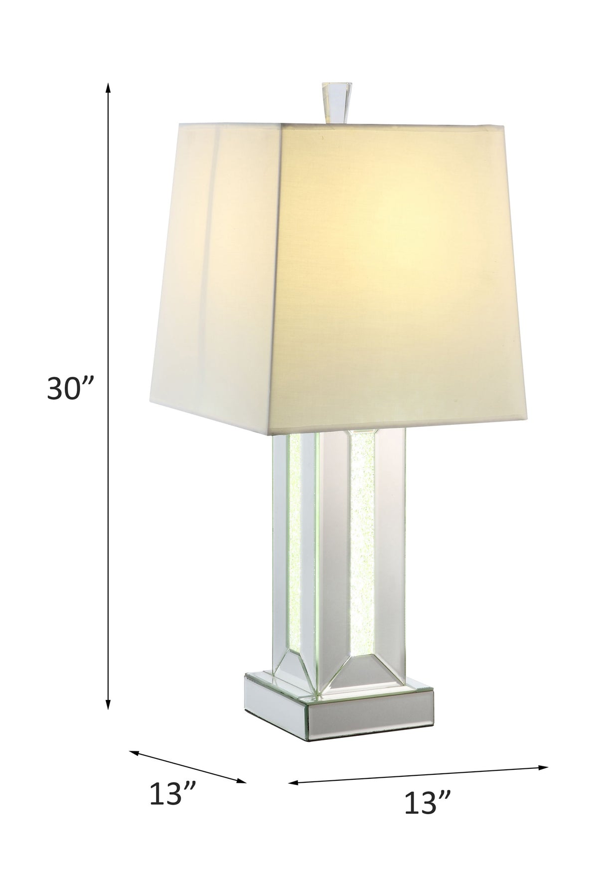 Noralie Mirrored & Faux Stones Table Lamp