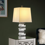 Noralie Mirrored & Faux Diamonds Table Lamp