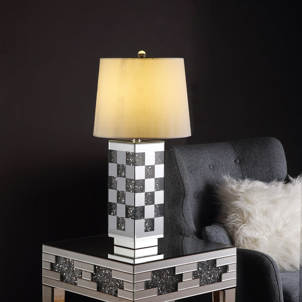 Noralie Mirrored & Faux Diamonds Table Lamp