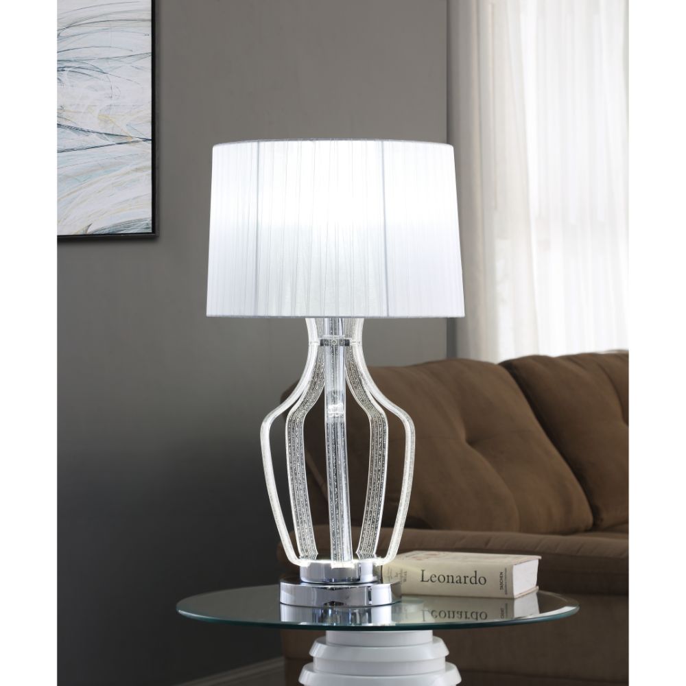 Mathilda Clear Acrylic & Chrome Finish Table Lamp