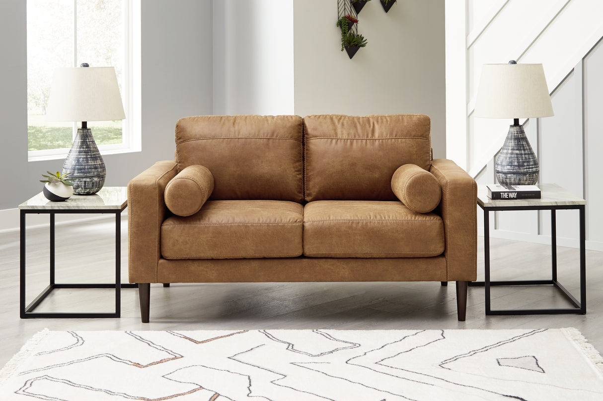 Telora Caramel Loveseat