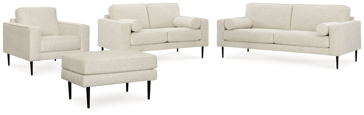 Hazela Sandstone Sofa, Loveseat, Chair And Ottoman