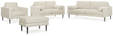 Hazela Sandstone Sofa, Loveseat, Chair And Ottoman