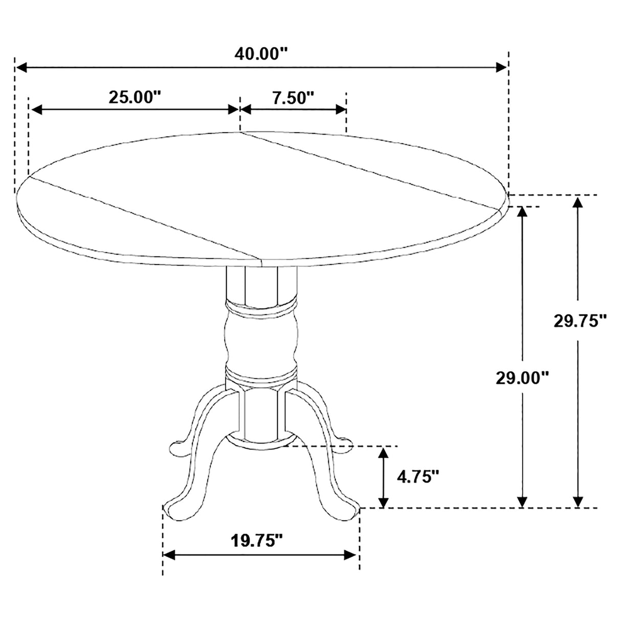 Allison White 5-Piece Round Drop Leaf Dining Table Set