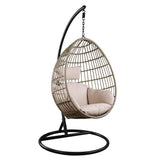 Vasant Fabric & Wicker Patio Swing Chair