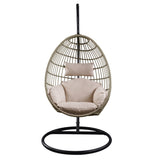 Vasant Fabric & Wicker Patio Swing Chair