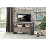 Prudhoe Power Glaze Oak And Gunmetal Tv Stand