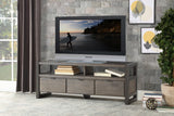 Prudhoe Power Glaze Oak And Gunmetal Tv Stand