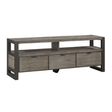 Prudhoe Power Glaze Oak And Gunmetal Tv Stand