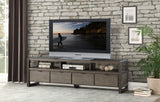 Prudhoe Power Glaze Oak And Gunmetal Tv Stand