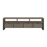 Prudhoe Power Glaze Oak And Gunmetal Tv Stand