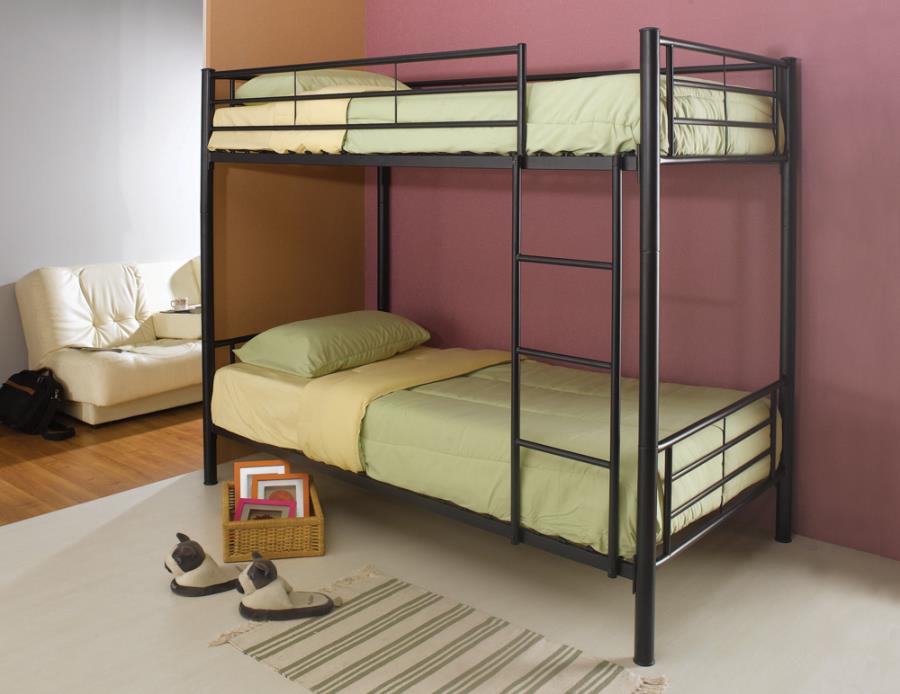 Hayward Twin Over Twin Bunk Bed Black