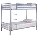 Hayward Twin Over Twin Bunk Bed Silver