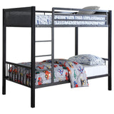 Meyers Twin Over Twin Metal Bunk Bed Black And Gunmetal