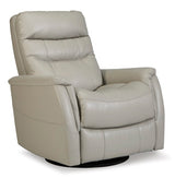 Riptyme Dove Gray Swivel Glider Recliner