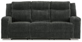 Martinglenn Ebony Power Reclining Sofa, Loveseat And Recliner