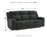 Martinglenn Ebony Power Reclining Sofa, Loveseat And Recliner