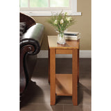 Elwell Oak Chairside Table