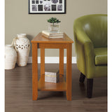 Elwell Oak Chairside Table