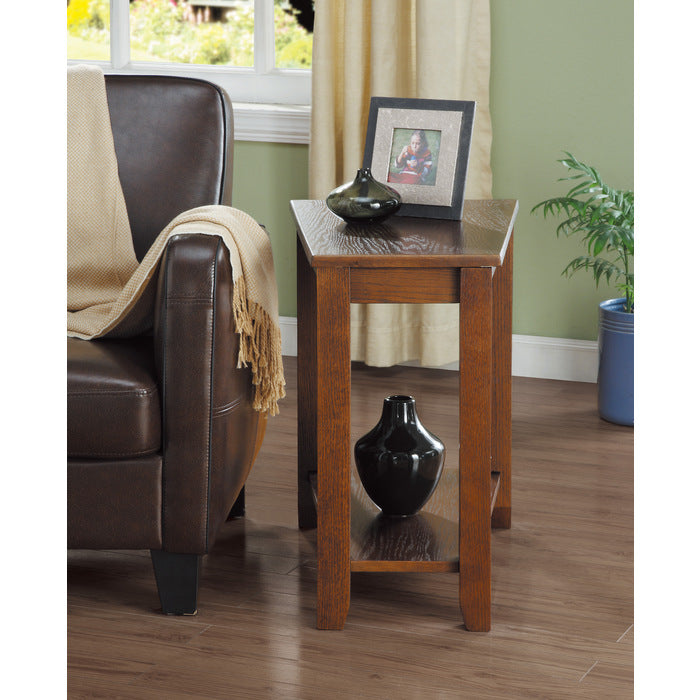 Elwell Espresso Chairside Table