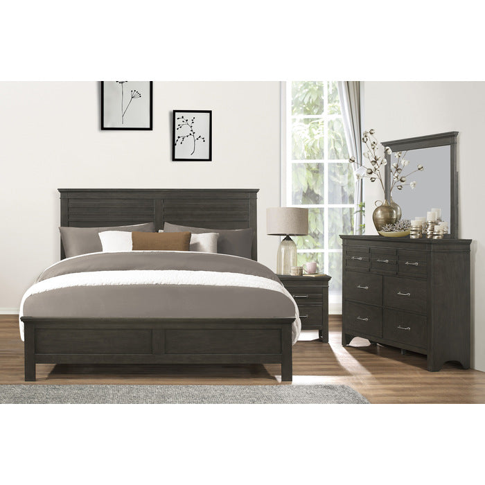 Farm Charcoal Gray California King Bed