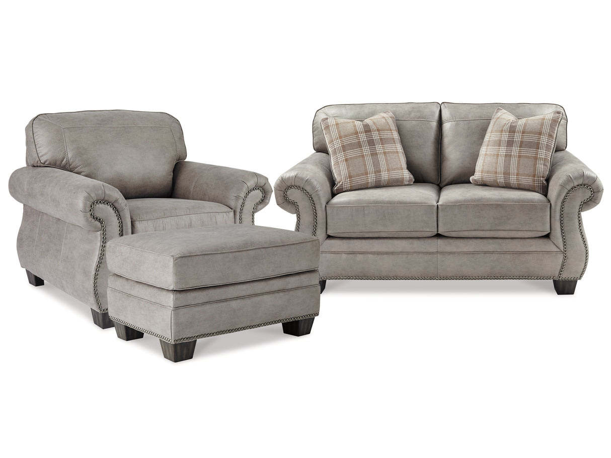 Olsberg Loveseat, Chair, and Ottoman