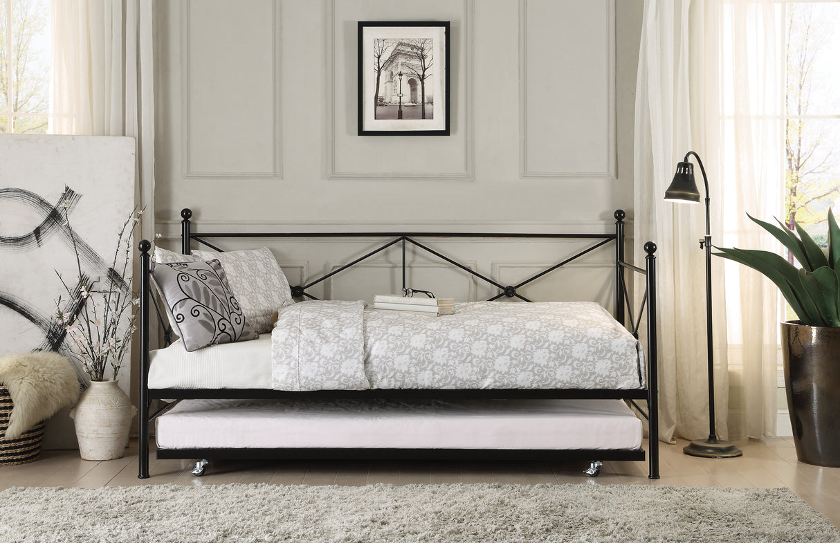 Jones Black Daybed With Trundle