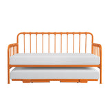 Constance Orange Daybed With Lift-Up Trundle