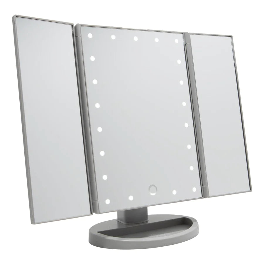 Touch Trifold Dimmable LED Makeup Mirror