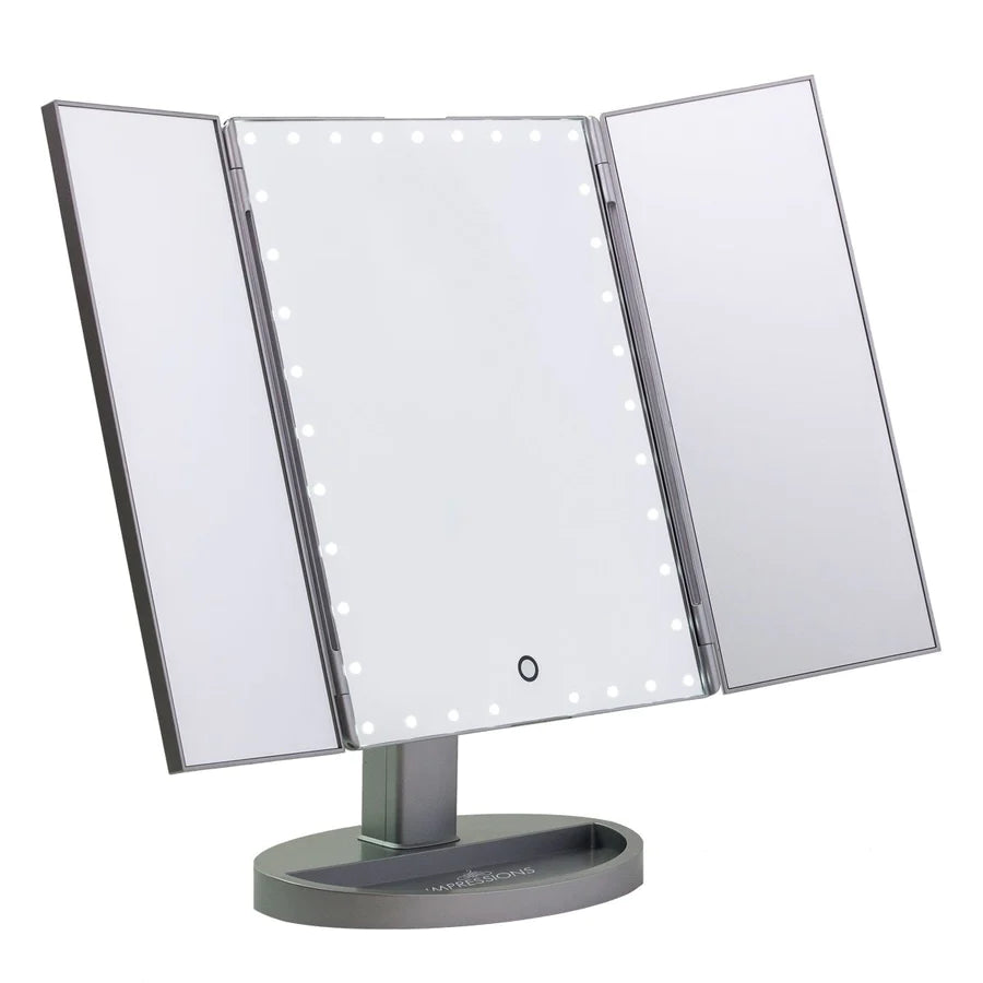 Touch Trifold XL Dimmable LED Makeup Mirror