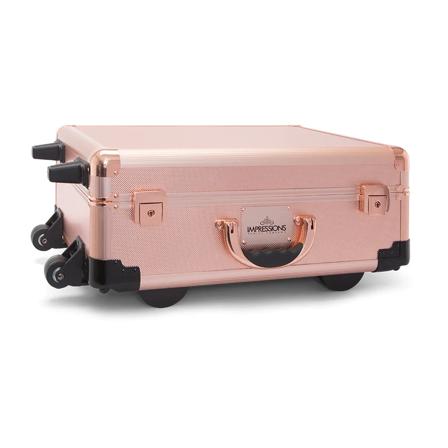 SlayCase® XLS Vanity Travel Case with Stand in Rose Gold Bling