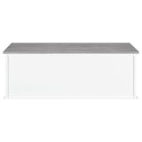 Alma 3-Drawer Storage Bench White And Weathered Grey