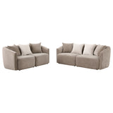 Townsend Latte 2-Piece Chenille Upholstered Sofa Set