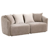 Townsend Latte 2-Piece Chenille Upholstered Sofa Set