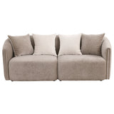 Townsend Latte 2-Piece Chenille Upholstered Sofa Set