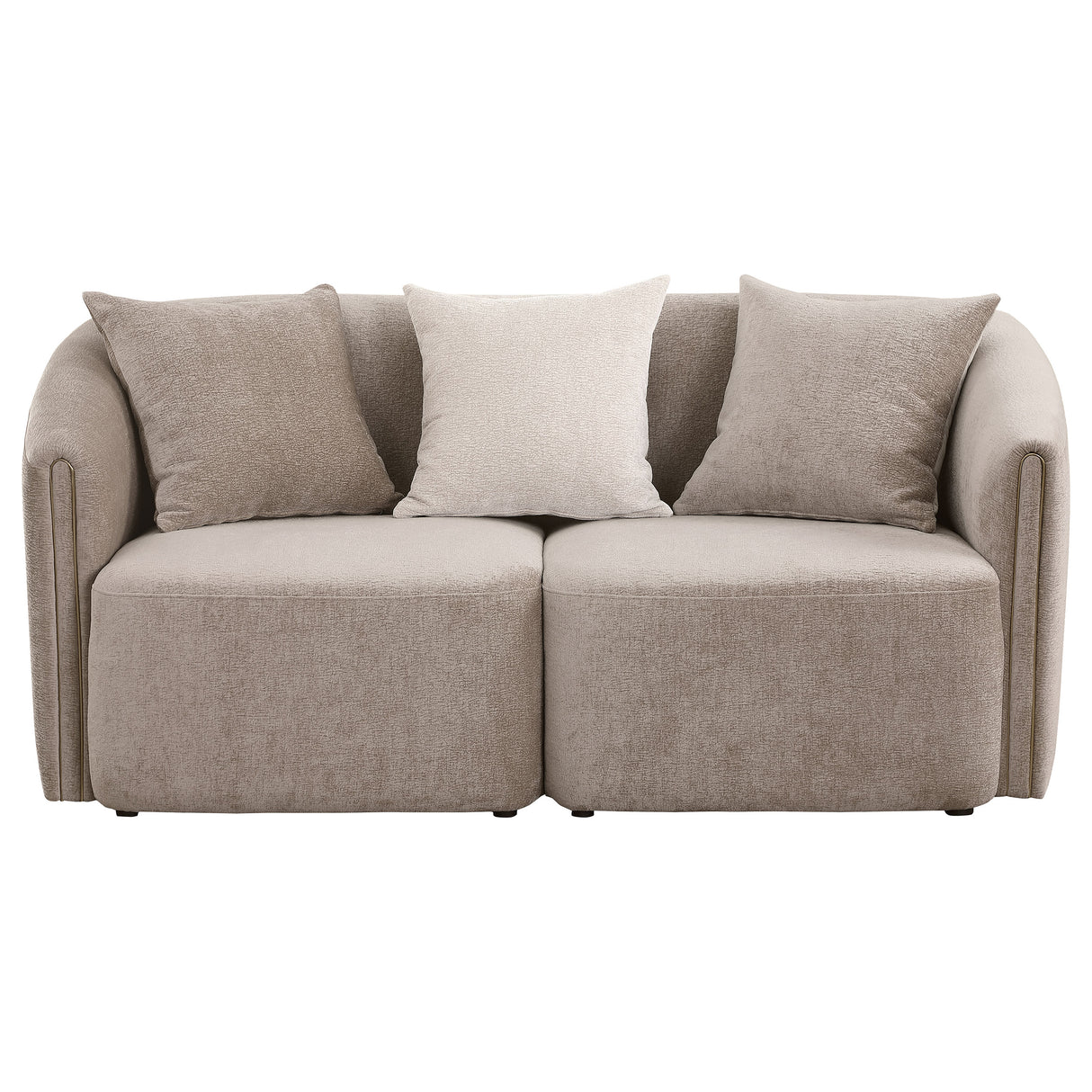 Townsend Latte 2-Piece Chenille Upholstered Sofa Set