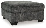 Lonoke Gunmetal Oversized Accent Ottoman