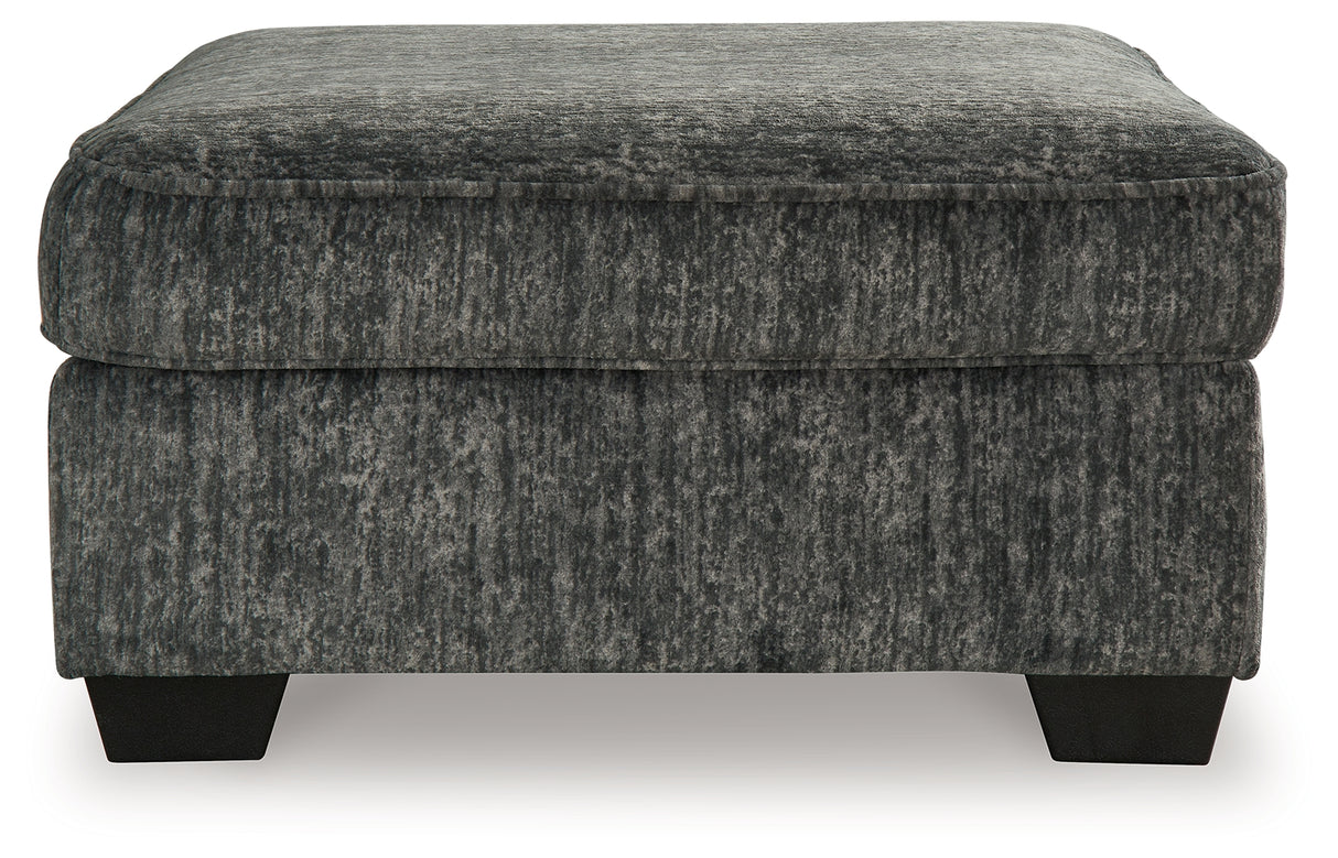 Lonoke Gunmetal Oversized Accent Ottoman