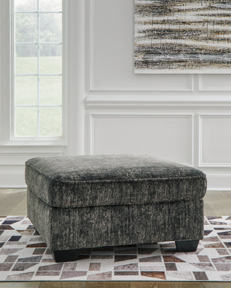 Lonoke Gunmetal Oversized Accent Ottoman