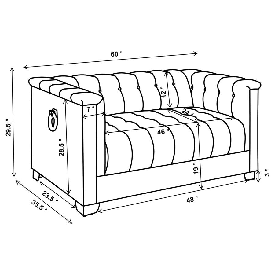 Chaviano Pearl White 4-Piece Upholstered Track Arm Sofa Set