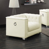 Chaviano Tufted Upholstered Chair Pearl White