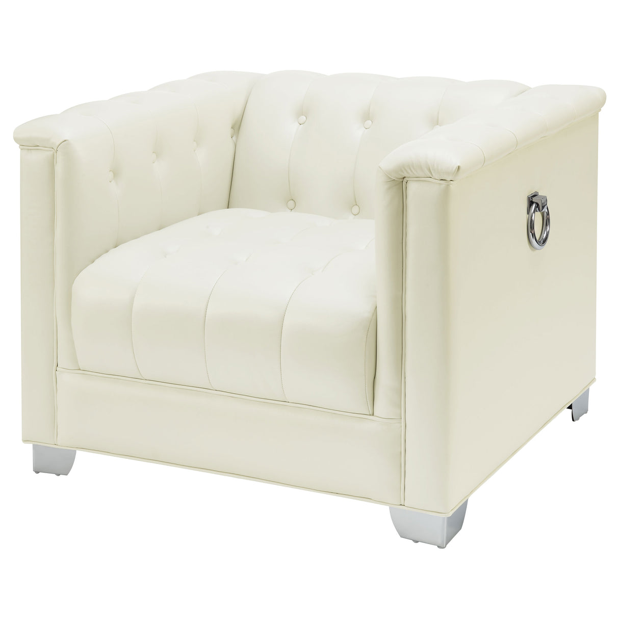 Chaviano Tufted Upholstered Chair Pearl White