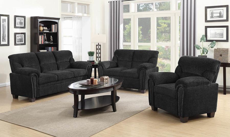 Clemintine Upholstered Pillow Top Arm Living Room Set 3-Piece Living Room Set