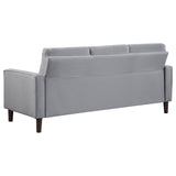 Bowen Grey 2-Piece Upholstered Track Arm Tufted Sofa Set