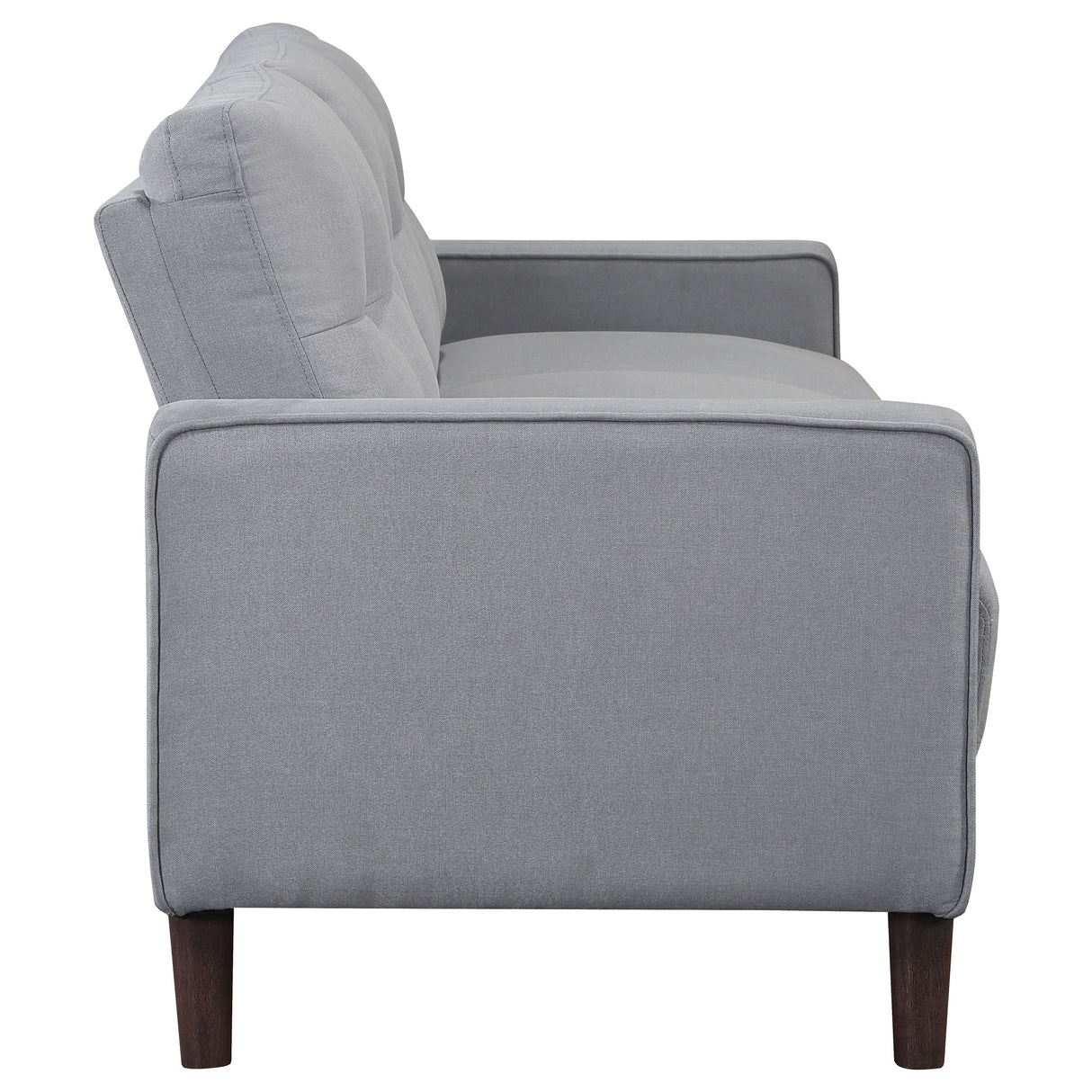 Bowen Grey 2-Piece Upholstered Track Arm Tufted Sofa Set