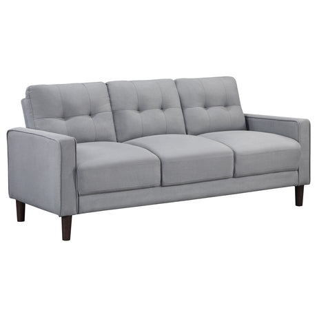 Bowen Grey 3-Piece Upholstered Track Arm Tufted Sofa Set