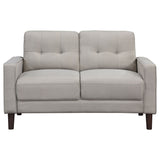 Bowen Beige 3-Piece Upholstered Track Arm Tufted Sofa Set